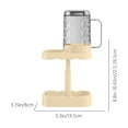 thumbnail image 3 of Beige Plastic Toothbrush Cup Rack & Holder Set | Space-Saving Bathroom Organizer with Detachable Base & Drainage | Countertop Toothbrush Stand for Couples, 3 of 6