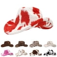 thumbnail image 5 of Cow Print Cowboy Hat for Adults Funny Cowgirl Hat Straw Western Hat Party Hat for Women Men, 5 of 7
