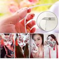 thumbnail image 5 of White Paper Mask Cat Face - 10 Pieces, Pulp Blank Hand Painted Mask, Personalized Design, Suitable For Halloween Fancy Dress Cosplay, 5 of 5