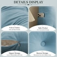 thumbnail image 6 of Lovote Wedge Headboard Reading Pillow 59" x 15.7" x 4.7" Triangular Bolster Backrest Support Cushion for Bed, Sofa, Daybed, Blue, 6 of 6