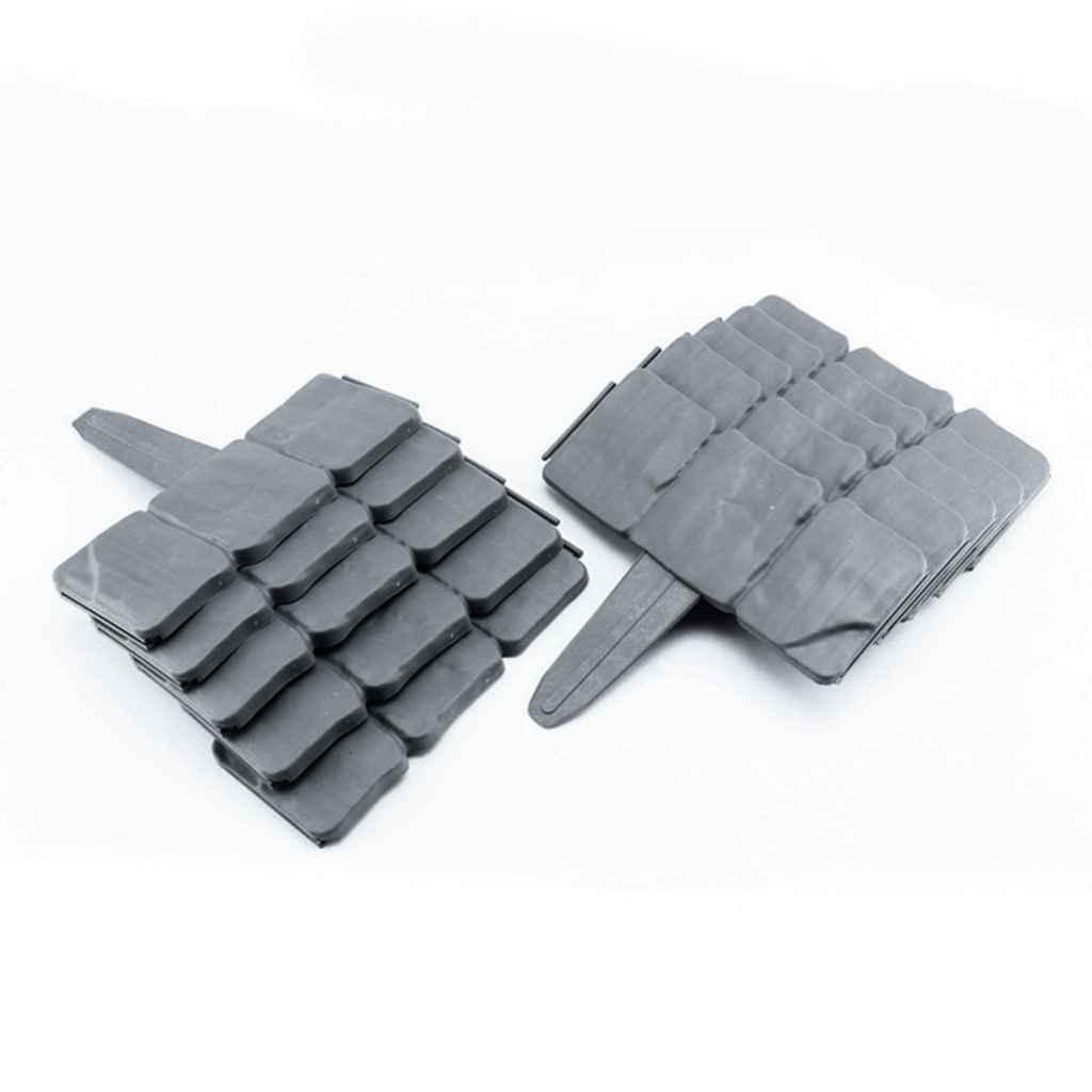 10pcs Garden Fence Border Decorative Flower Bed Edging Cobbled Stone Effect Plastic Outdoor Lawn Stakes DIY Palisade Fencing