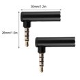 thumbnail image 4 of 3.5mm Male To Female Audio Adapter, Easy To Plug In Audio Adapter, Portable 2PCS Right Angle 90 Degree Black For Devices With 3.5mm Interface, 4 of 8