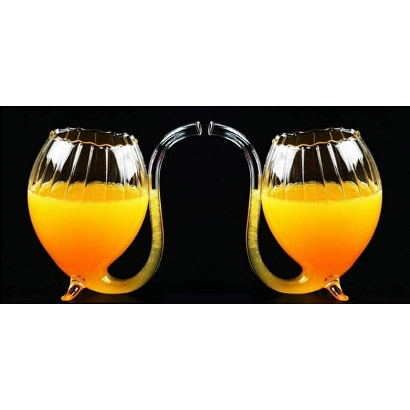 Port Sipper Glasses - Set of 2, Glass Liqueur with a Small Glass Brush- Brandy Sippers, Glassware Gift Set for Party Wines Drink (300ml)