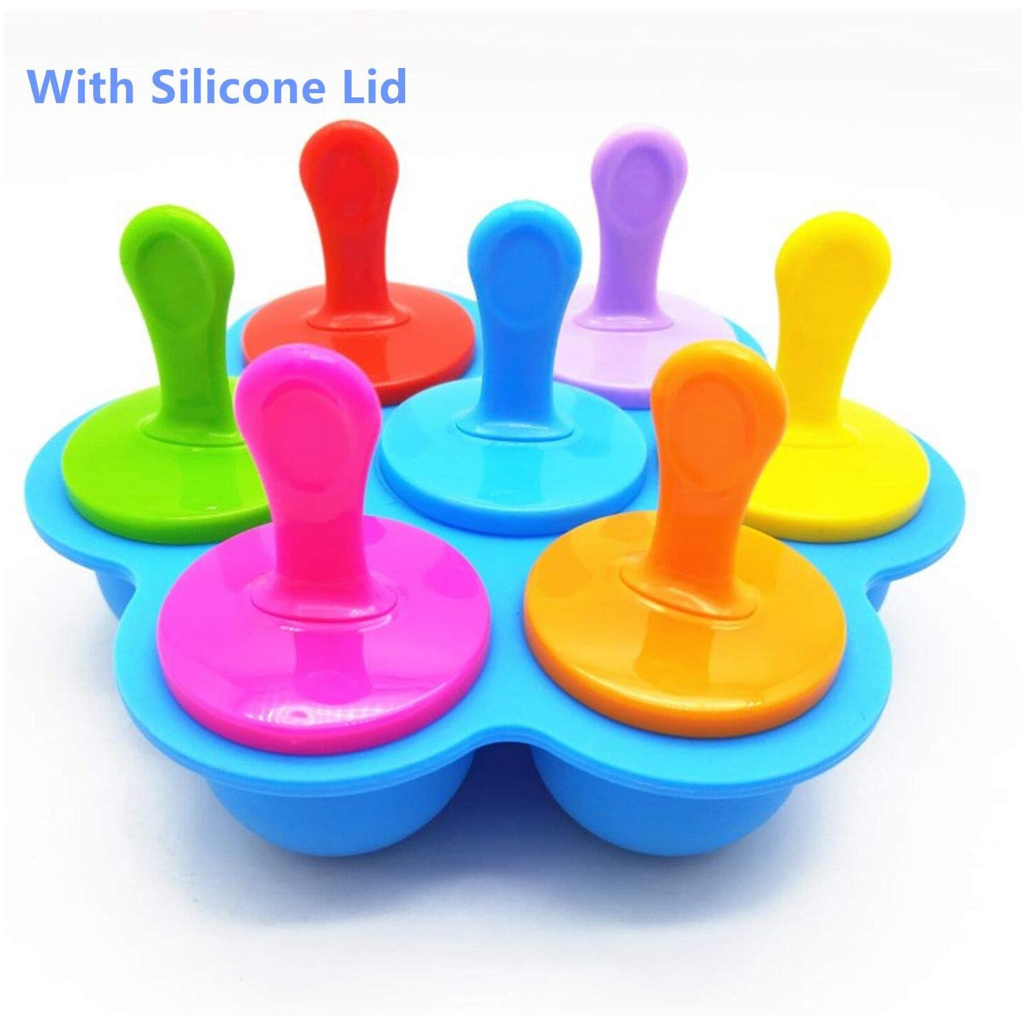 Popsicle Molds Silicone Ice Pop Molds Maker with Lids Sticks and Drip
