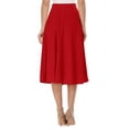 thumbnail image 3 of Women's Classic Pleated Midi Skirt Aline Flare for Everyday Elegance, 3 of 5