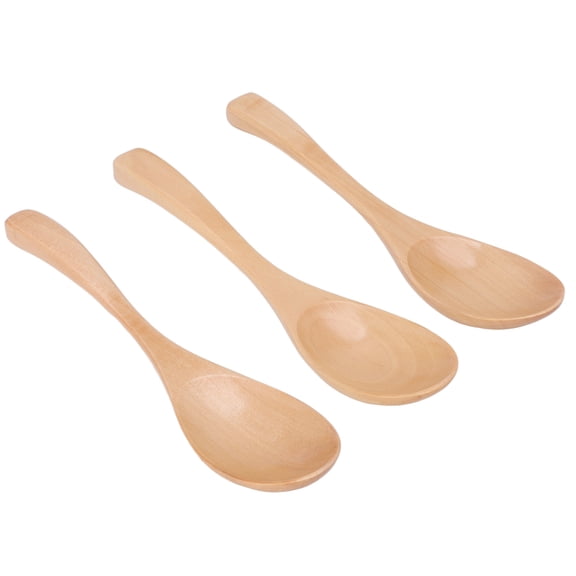 3-Piece Wooden Spoon Set - Natural Schima Superba Utensils for Cooking & Serving