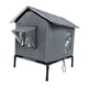 thumbnail image 3 of Casa para gatos al aire libre con calefacción, refugio cerrado de invierno, elevada, impermeable y resistente al viento para gris, 3 of 9