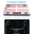 thumbnail image 4 of Digital Bathroom Scale Toughened Glass Electronic Weight Scale, 180kg/396lb, Rose, 4 of 9