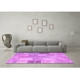 thumbnail image 3 of Ahgly Company Indoor Round Patchwork Pink Transitional Area Rugs, 7' Round, 3 of 4