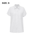 thumbnail image 2 of Dinheiro Camisas con Cuello en V y Botones para Mujer Blusa de Manga Larga Mangas enrolladas con puños Tops Informales de Trabajo Lisos con Bolsillos,,S,, 2 of 8
