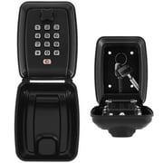 NewSoul Key Lock Boxes with Combination Codes for on Your Door,Outside,Key Safe Security Storage Lock Box,Key Lock Box Wall Mounted Resettable Code Safe Security Lock Box for Home,Black