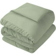 thumbnail image 5 of 5 Piece New Half Pinch Pleated Pattern Comforter Set, 800 TC, 100% Egyptian Cotton, Twin/Twin XL Size Light Sage Solid, 5 of 6