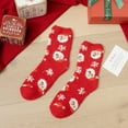 thumbnail image 4 of Duoif Christmas Socks for Women 3 Pairs Christmas Fuzzy Socks for Women Casual Sleeping Socks for 6 to 9 Size Warm Cozy Slipper Socks Microfiber Socks Christmas Gifts Mens Socks Pink, 4 of 6