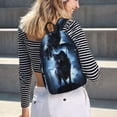thumbnail image 5 of Balery Night Scene of Wolves Mochila Clásica Impresa Básica para Viaje, Mochila Escolar Resistente al Agua, Mochila de Lona con Correas Ajustables-Medium, 5 of 5