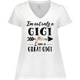 thumbnail image 3 of Inktastic I'm Not Only a Gigi I'm a Great Gigi with Flowers Women's Plus Size V-Neck T-Shirt, 3 of 5