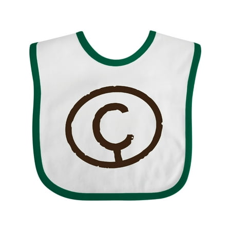 

Inktastic Branding Iron Letter C Monogram Gift Baby Boy or Baby Girl Bib