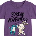 thumbnail image 3 of Instant Message - Spread Hoppiness - Toddler & Youth Girls Short Sleeve Graphic T-Shirt, 3 of 6