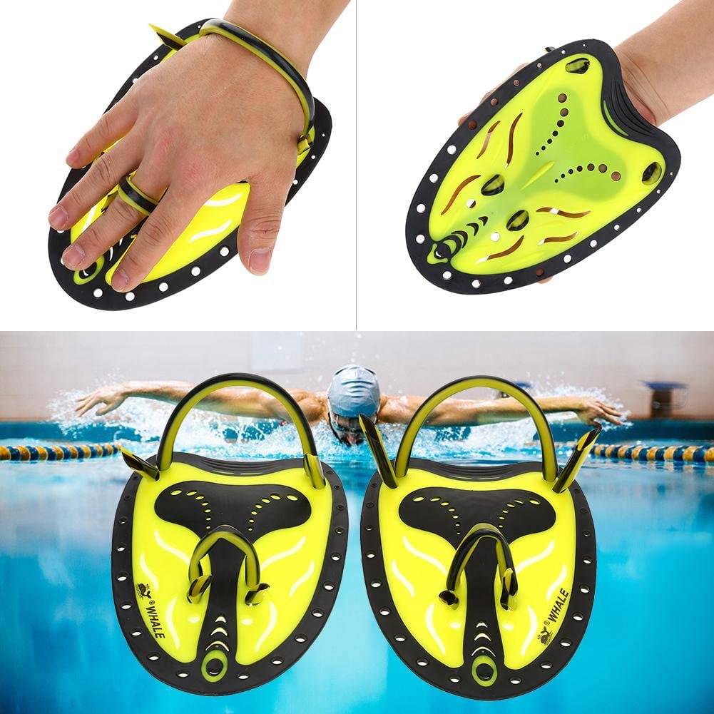 Hand Paddles,Professional Swim Training Paddles Adjustable Diving Training Hand Fin Flippers Flat Paddles Swimming Training Aid for Men Women Children 
