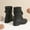 BLACK, variant on BURUDANI Girls Mid-Calf Combat Ankle Lace-Up Boots