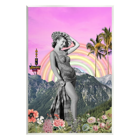 Stupell Industries Summer Woman & Flowers Botanical & Floral Painting Unframed Art Print Wall Art, 10 x 15