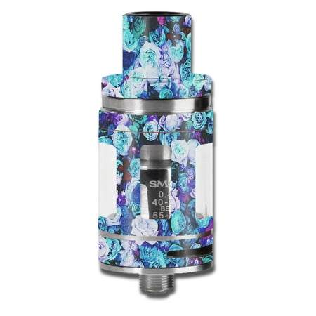 Skins Decals For Smok Micro Tfv8 Baby Beast Vape Mod / Blue Roses Floral (Best E Vape Mods)