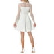 thumbnail image 3 of Vestido de cóctel gótico de manga larga de malla transparente para mujer INSPIRE CHIC, mini vestido XL blanco, 3 of 7