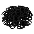 thumbnail image 1 of 100 gomas elásticas para el pelo. Gomas elásticas negras sin uniones. Gomas para el pelo tipo toalla, 1 of 8