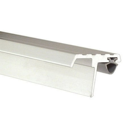 Pemko-355CS84 "T" and Overlapping Astragal Seals, Clear Anodized Aluminum with Black Silicone insert, 1.375" W x 0.25" H x 84" L