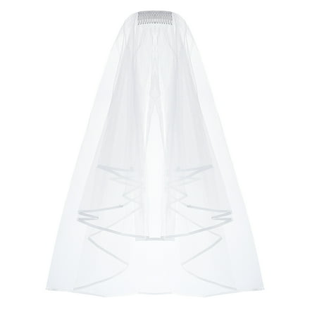 Vintage Lace Veil - Uarter Bridal Wedding Veil Inserted Tulle Veils with Comb