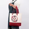thumbnail image 3 of HIFA Initial Tote Bag for Women, Personalized Canvas Tote Bag - Two-Tone, Zipper Closure, Inner Pocket, Organic Cotton, Sturdy - Multipurpose Shoulder Bag Suitable for Shopping, Grocery, Beach, Travel, 3 of 5