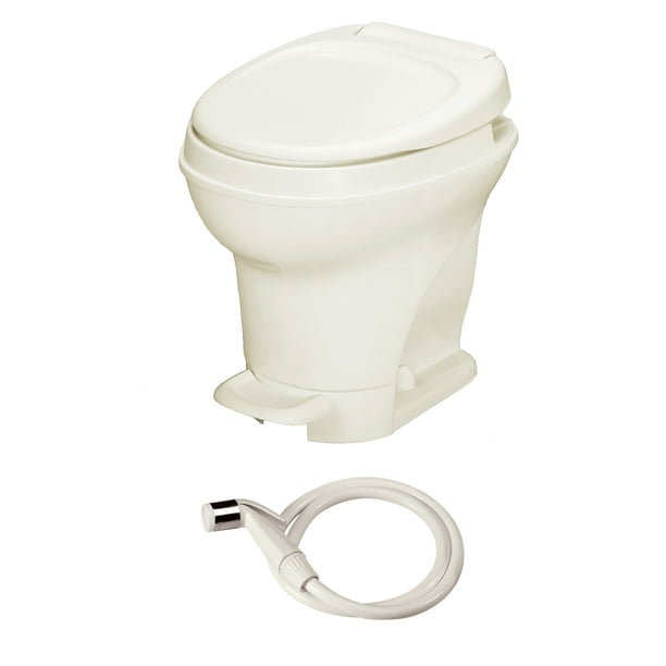 Aqua Magic V Rv Toilet Pedal Flush With Hand Sprayer High Profile