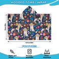 thumbnail image 2 of Beagle Dog Dog and Pioneer Flower Hooded Bath Towel，50"x30" for Ages 3 To 12 Kids, Quick Dry Lightweight Soft Microfiber Hood Beach Towel Cover Up for Kids, 2 of 7