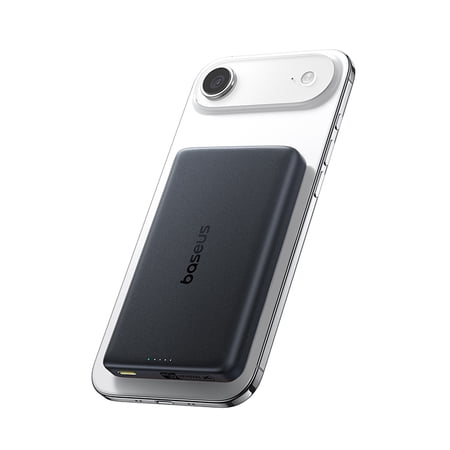 Baseus Picogo Magnetic Power Bank 10,000mAh, Qi2.2 Certified 25W Wireless Fast Charger, 45W USB-C Portable Charger Slim Alloy Battery Pack for iPhone 17/16/15/14, TSA Approved for Travel