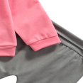 thumbnail image 4 of AMERTEER Toddler Girls 2PCS Spring Fall Outfits Kid Rainbow Print Solid Top Pants Set Pink 6-12 Months, 4 of 7