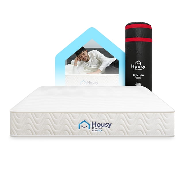 Colchón Individual Housy Comfort Ecopack Resortado Comprimido
