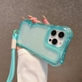 thumbnail image 4 of Dteck Clear Case for iPhone 16e,Shockproof TPU+PC 3-Layer Military Grade Protection Case Anti-Yellowing Back with Wrist Strap for iPhone 16e,Lightblue, 4 of 6