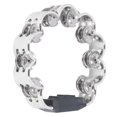 thumbnail image 1 of Metal Bell Piece Tambourine, Double Row Floral Design Metal Jingles Hand Held Percussion Drum Instrument with Ergonomic Handle Grip for Party Performance, 1 of 7