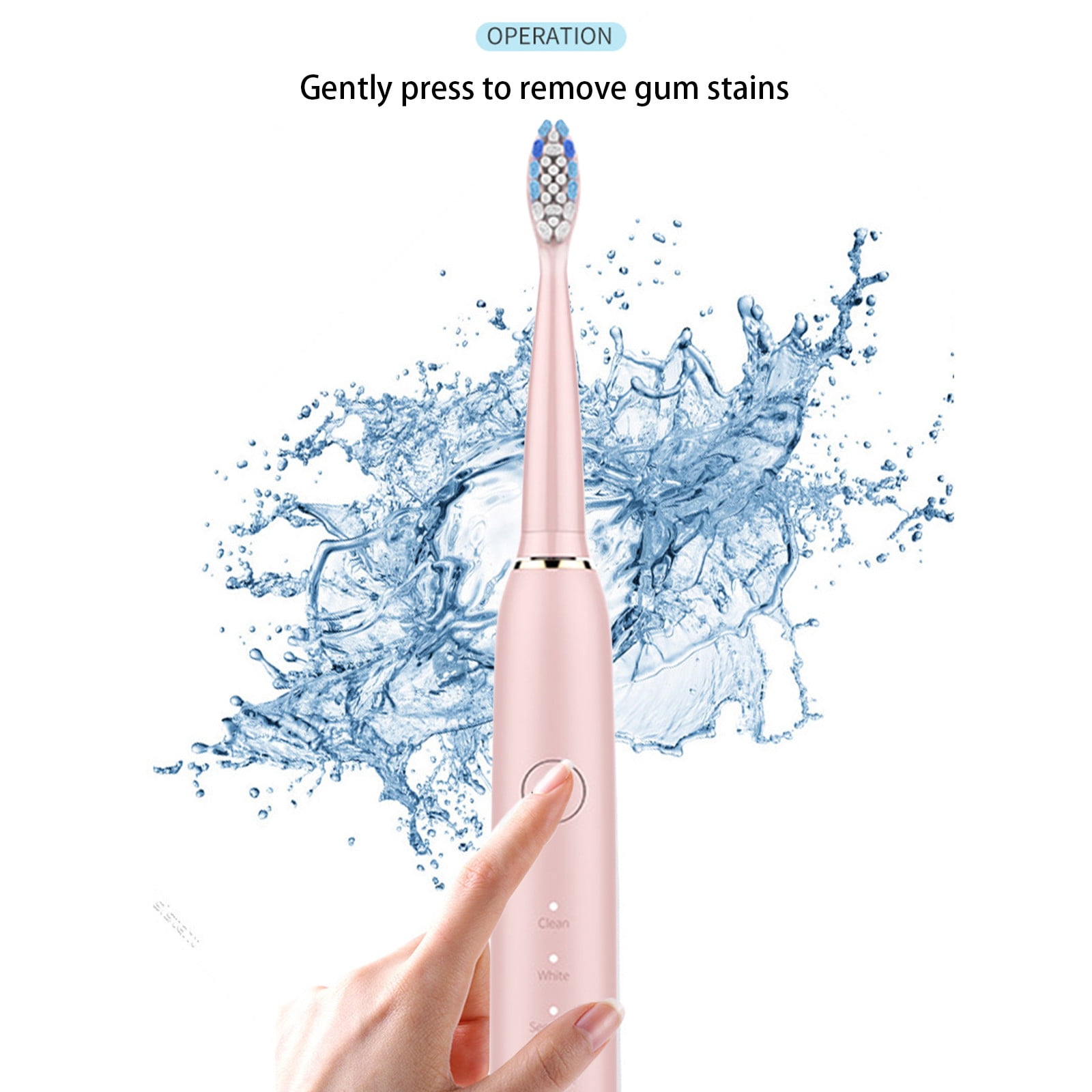 Dengmore Electric Toothbrush With 2 Brush Heads 5 Modes Electric Toothbrush For Adults Travel Rechargeable Power Toothbrush With Timer