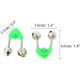 thumbnail image 3 of 10 piezas de campana de alerta dual con alarma extra fuerte para caña de pescar en tono plateado verde, 3 of 4