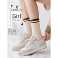 thumbnail image 3 of Calcetines de mujer Otoño e Invierno Calcetines largos hasta la mitad de la pantorrilla Tendencia de rayas simples Cientos de calcetines deportivos Calcetines de algodón japonés, 3 of 5