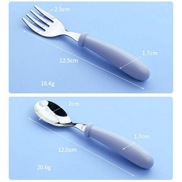 Metal baby best sale utensils