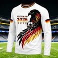 thumbnail image 5 of 2026 Soccer Game Kids Germany Soccer Long Sleeve Training Shirt, Breathable Sport Casual T Shirt for Youth Soccer Fans 3-15Y, 5 of 5