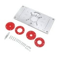 thumbnail image 2 of SUTENGDA Aluminum Alloy Router Table Insert Plate with 4 Insert Rings  Red  Precision Woodworking Tool for Trimming  Milling  Slotting  23.5x12cm, 2 of 6