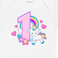 thumbnail image 4 of Inktastic I Am 1 Year Old with Unicorn and Hearts Girls Baby Bodysuit, 4 of 5