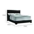 thumbnail image 5 of Leatherette Wooden Full Size Bed with Bracket Feet Support, Dark Brown - Saltoro Sherpi, 5 of 5