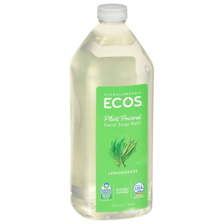 ECOS Plant-Based Daily Liquid Hand Soap Refill, Hypoallergenic