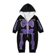 thumbnail image 2 of TBKOMH Halloween Costume Skeleton Onesie Family Matching Zip Up Hooded Jumpsuit Long Sleeve One Piece Loungewear for Couples Adults Outfit Trick or Treat, 2 of 4