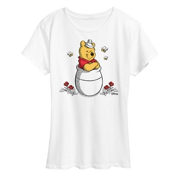 Winnie the Pooh -  Pooh In Honey Pot With Bees - Women's Short Sleeve Graphic T-Shirt