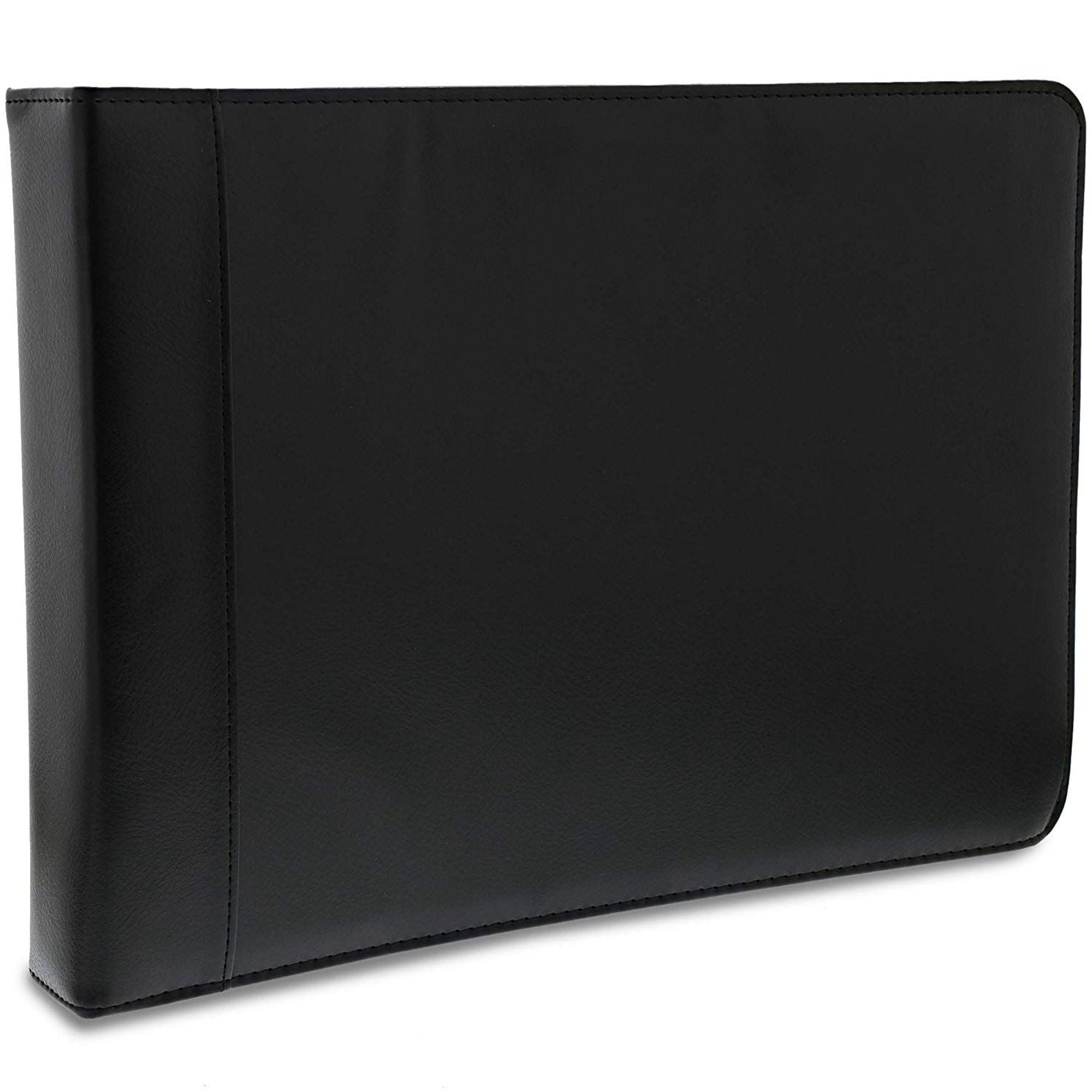 PU Leather Portfolio Details about   Business Check 7 Ring Checkbook Binder Built in Storage O