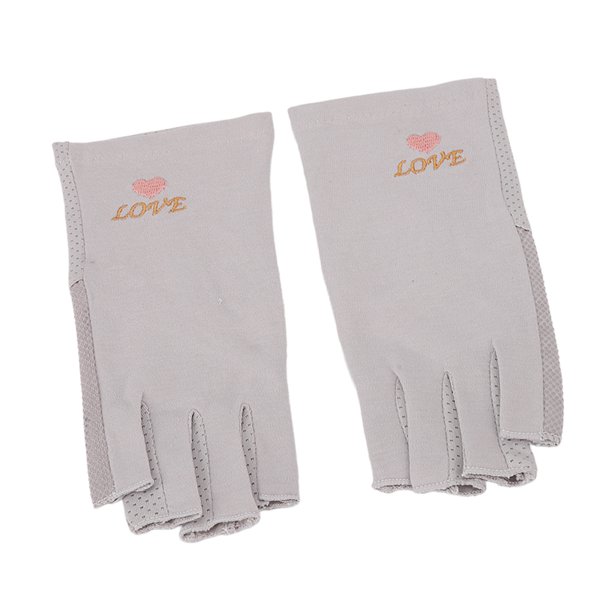 Guantes UV para Lámpara de Unas de Gel, Guantes UV para Lámpara de Unas, Guantes de Manicura, Protección UV, Eláshicos, Traspirables, De Fibra Sin Dedos, Guantes